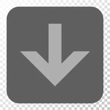 Arrow Down Rounded Square Button Stockillustratie