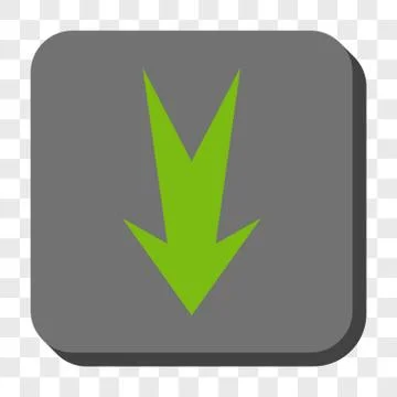 Arrow Down Rounded Square Button 库存插图