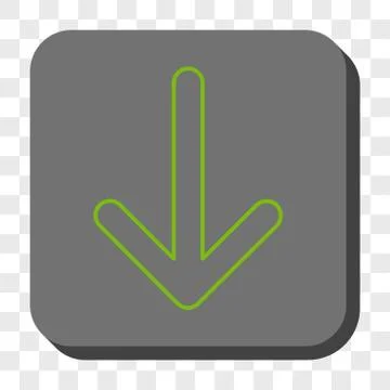Arrow Down Rounded Square Button 库存插图