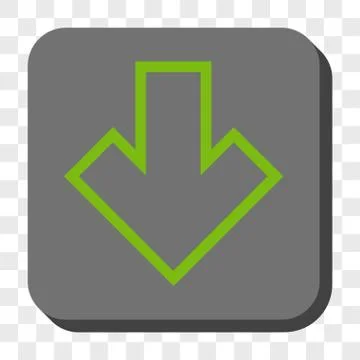 Arrow Down Rounded Square Button 库存插图