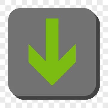 Arrow Down Rounded Square Button 库存插图