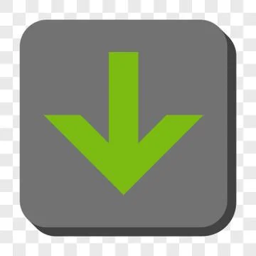 Arrow Down Rounded Square Button 库存插图