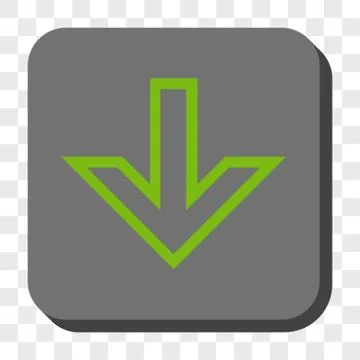 Arrow Down Rounded Square Button Stock Illustration