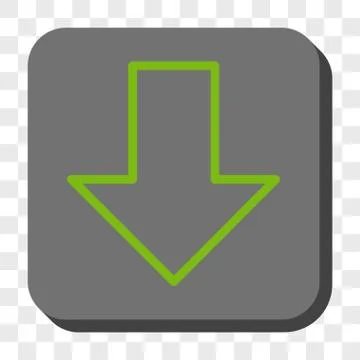 Arrow Down Rounded Square Button Stock Illustration