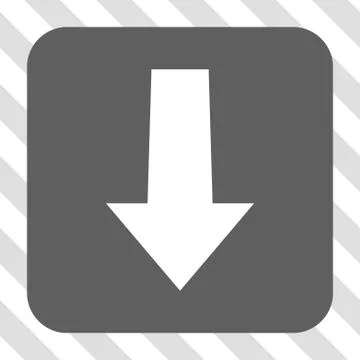 Arrow Down Rounded Square Button Stock Illustration