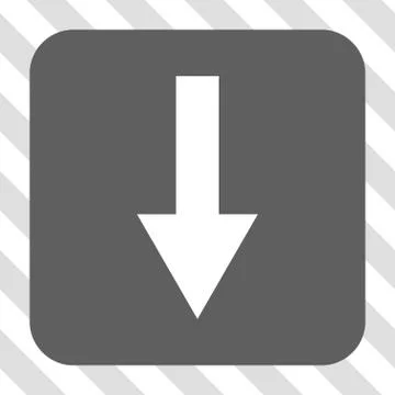 Arrow Down Rounded Square Button 库存插图