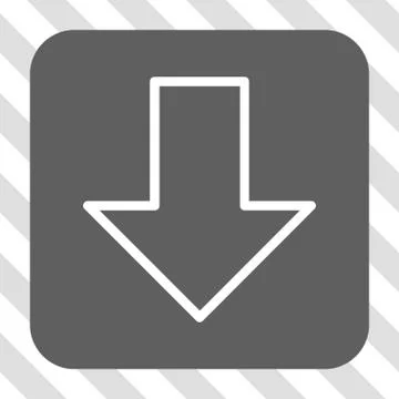 Arrow Down Rounded Square Button 库存插图