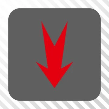 Arrow Down Rounded Square Button Stock Illustration