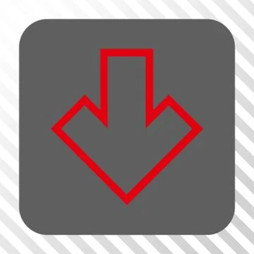 Arrow Down Rounded Square Button Stock Illustration