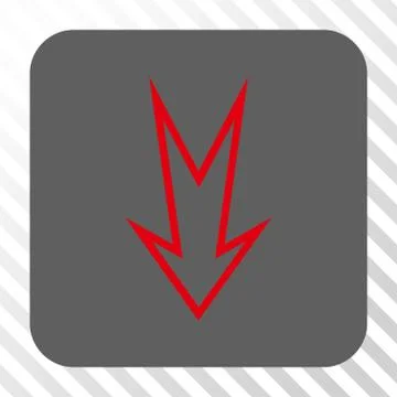 Arrow Down Rounded Square Button Stockillustratie