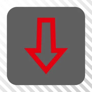 Arrow Down Rounded Square Button Stock Illustration