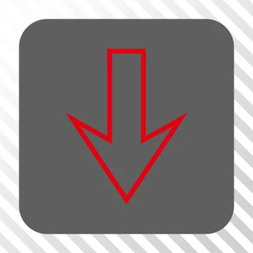 Arrow Down Rounded Square Button Stock Illustration