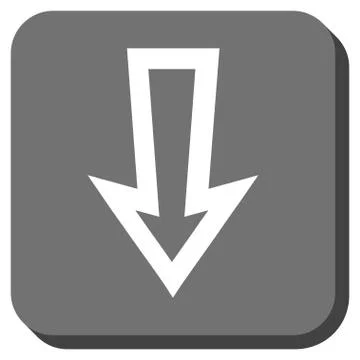 Arrow Down Rounded Square Glyph Icon 库存插图