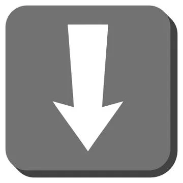 Arrow Down Rounded Square Glyph Icon Stock Illustration