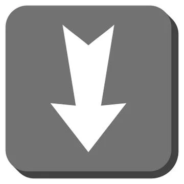 Arrow Down Rounded Square Glyph Icon 库存插图