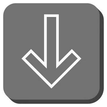 Arrow Down Rounded Square Glyph Icon Stock Illustration