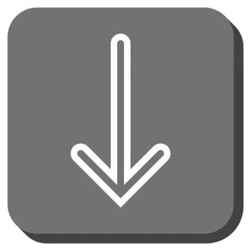 Arrow Down Rounded Square Glyph Icon Illustrazione stock