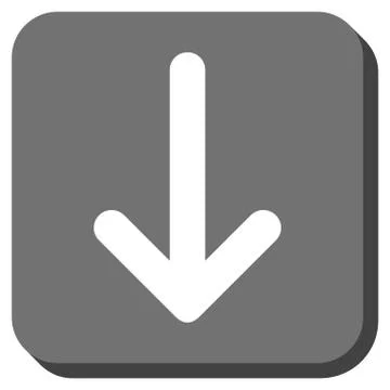 Arrow Down Rounded Square Glyph Icon Stock Illustration