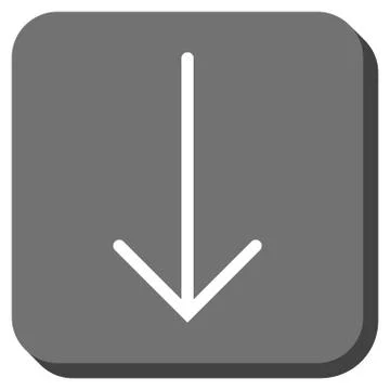 Arrow Down Rounded Square Glyph Icon Stock Illustration