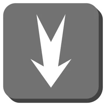 Arrow Down Rounded Square Glyph Icon Stock Illustration
