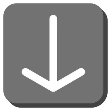 Arrow Down Rounded Square Glyph Icon Stock Illustration