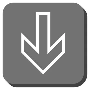 Arrow Down Rounded Square Glyph Icon 库存插图