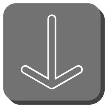 Arrow Down Rounded Square Vector Icon 库存插图