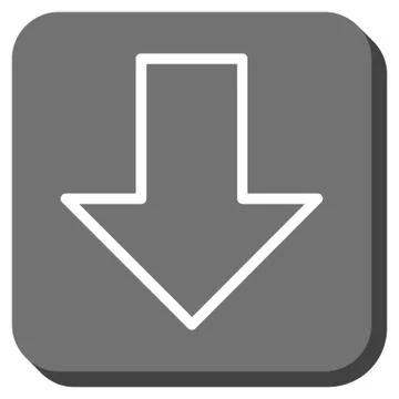 Arrow Down Rounded Square Vector Icon 库存插图