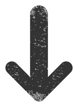 Arrow Down Scratched Icon Image Stock Illustration