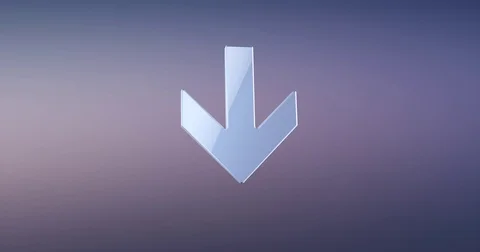 Arrow Down Silver 3d Icon 스톡 동영상 69983673
