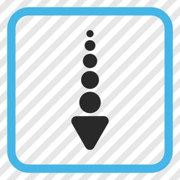 Arrow Down Vector Icon In a Frame 库存插图