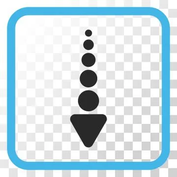 Arrow Down Vector Icon In a Frame Stockillustratie