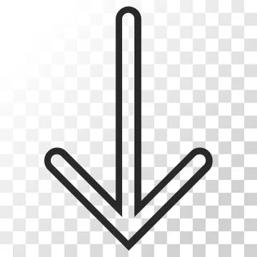 Arrow Down Vector Icon 库存插图