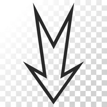 Arrow Down Vector Icon Stock Illustration