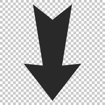 Arrow Down Vector Icon Stock Illustration