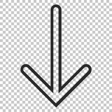 Arrow Down Vector Icon 库存插图