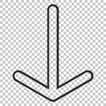 Arrow Down Vector Icon 库存插图