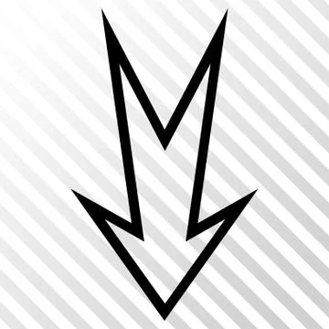 Arrow Down Vector Icon 库存插图