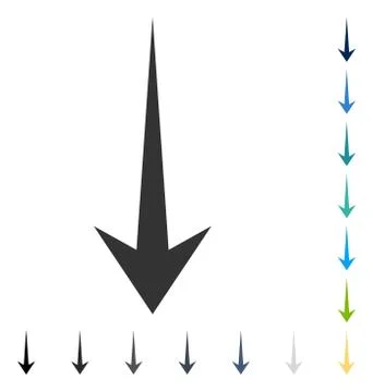 Arrow Down Vector Icon 库存插图