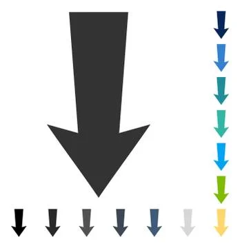 Arrow Down Vector Icon 库存插图