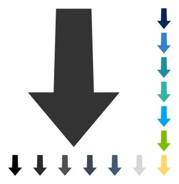 Arrow Down Vector Icon Stock Illustration