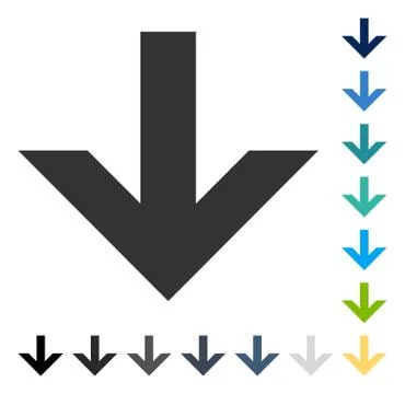 Arrow Down Vector Icon 库存插图