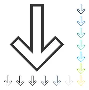 Arrow Down Vector Icon Stock Illustration