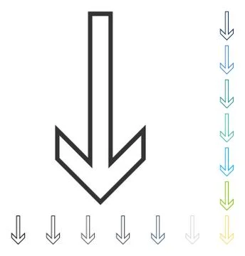 Arrow Down Vector Icon 库存插图