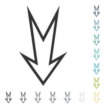 Arrow Down Vector Icon 库存插图