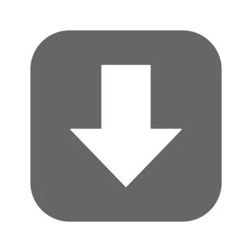 Arrow Down vector icon. Stock Illustration