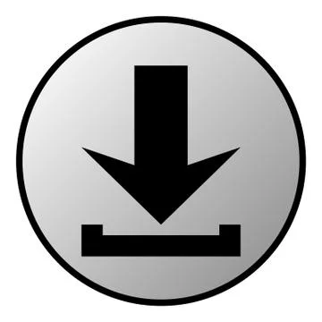 Arrow download button Stock Illustration