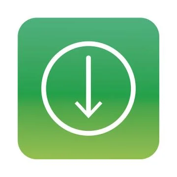 Arrow download button interface block gradient style icon Stock Illustration