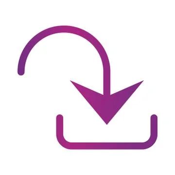 Arrow download data technology element icon gradient style Stock Illustration