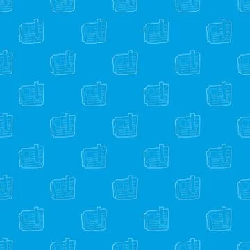 Arrow download file pattern seamless blue Stock Illustration